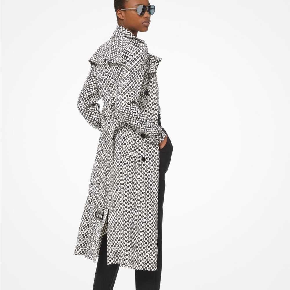 Michael Kors logo trench coat NWT